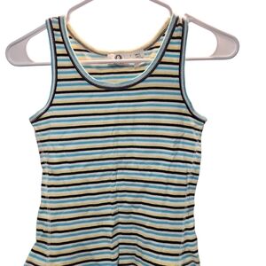 Arizona Jean Company Multicolor Striped Tank Top Vintage